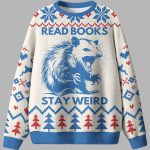 Read Books Stay Weird Ugly Christmas Sweater