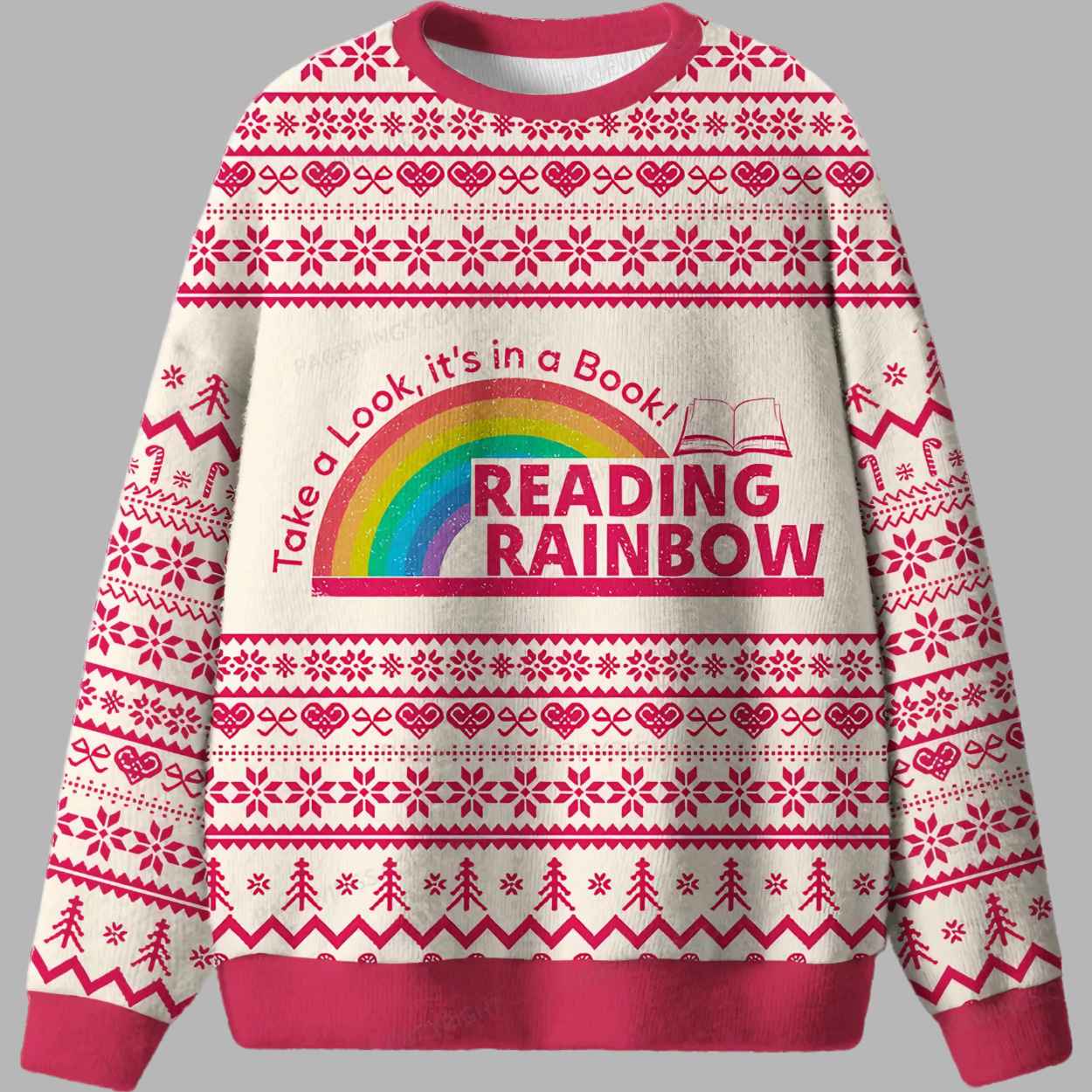 Reading Rainbow Ugly Christmas Sweater 2 Reading Rainbow Ugly Christmas Sweater 3