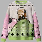 Red Panda DJ Ugly Christmas Sweater