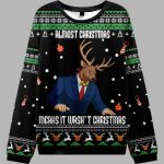 Reindeer Man Funny Ugly Christmas Sweater