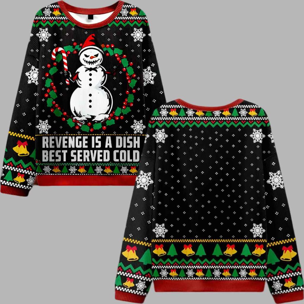 Revenge Is A Dish Ugly Christmas Sweater 3 Revenge Is A Dish Ugly Christmas Sweater 3