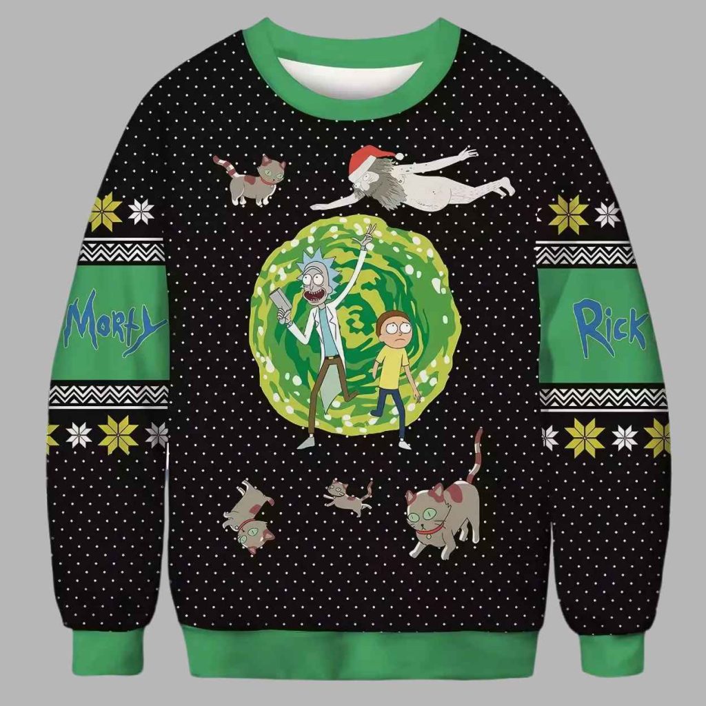 Rick And Morty Ugly Christmas Sweater 3 Rick And Morty Ugly Christmas Sweater 3