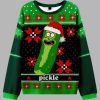 Rick and Morty Pickle Ugly Christmas Sweater 4 Rick and Morty Pickle Ugly Christmas Sweater 2