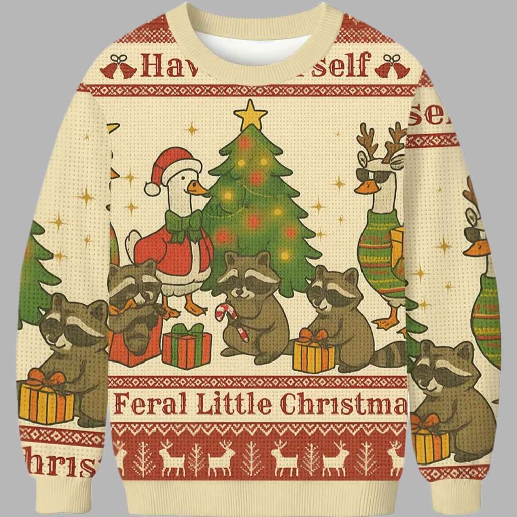 Wild Holiday Animal Party Ugly Christmas Sweater 3