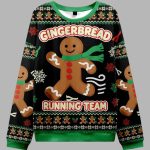 Running Gingerbread Man Christmas Ugly Sweater
