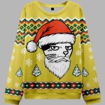 Santa Cat Funny Ugly Christmas Sweater