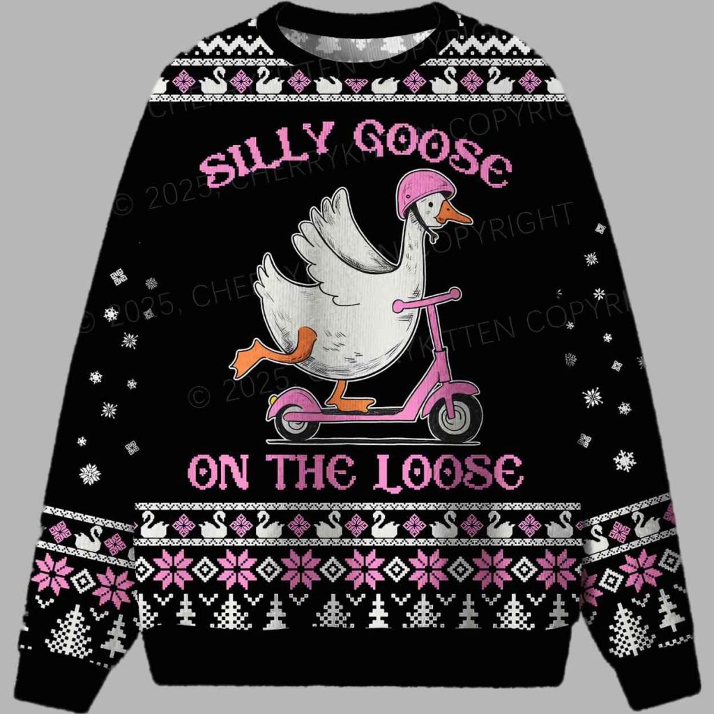 Silly Goose On the Loose Ugly Christmas Sweater 2