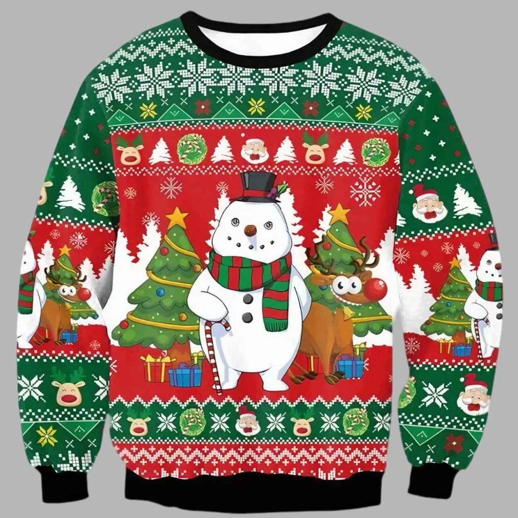 Snowman Christmas Ugly Sweater 2