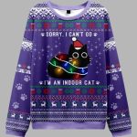 Sorry I’m an Indoor Cat Ugly Christmas Sweater