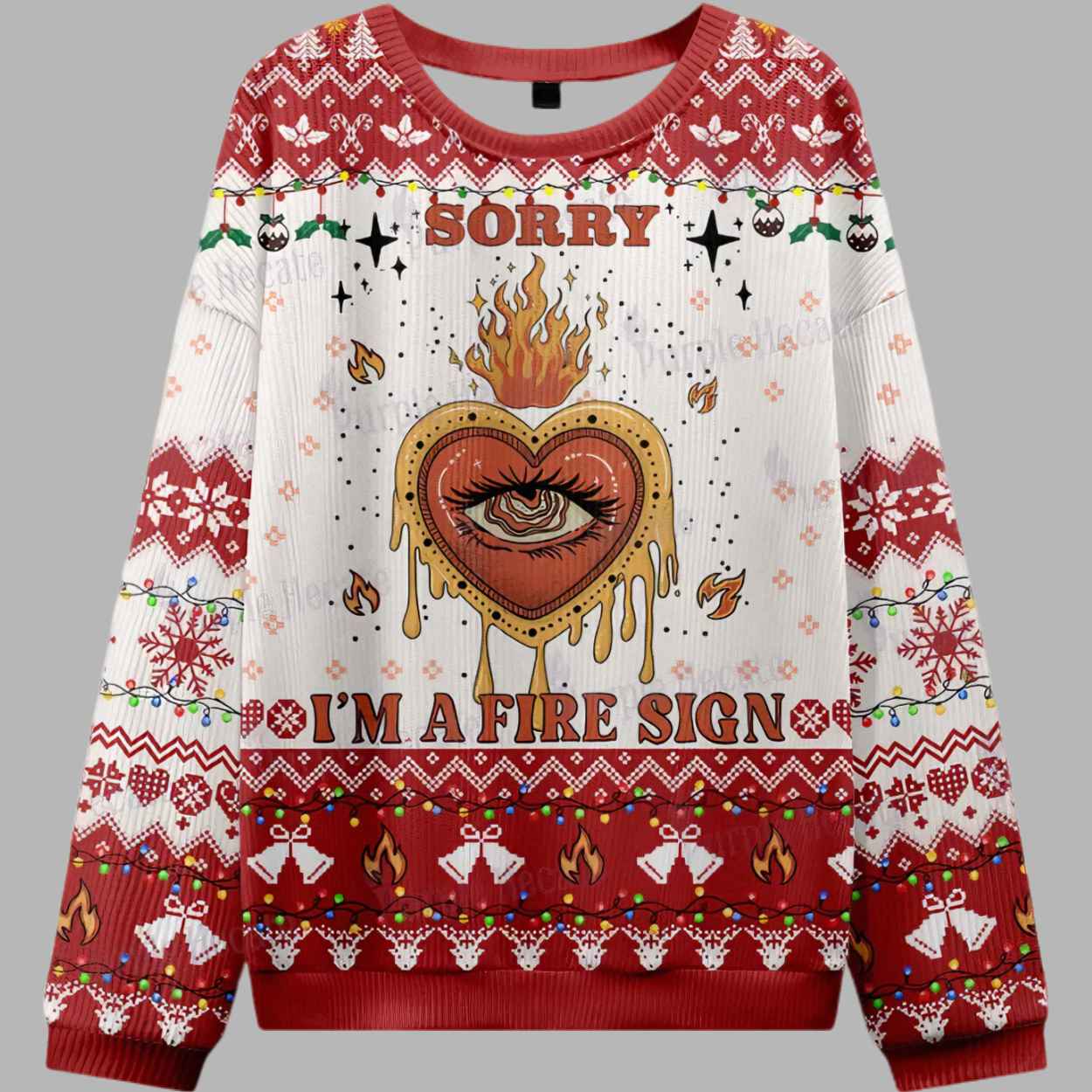 Sorry I'm A Fire Sign Ugly Christmas Sweater 2 Sorry Im A Fire Sign Ugly Christmas Sweater 2