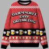 Support Day Drinking Ugly Christmas Sweater 1