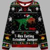 T-Rex Eating Reindeer Jumper Ugly Christmas Sweater 4 T Rex Eating Reindeer Jumper Ugly Christmas Sweater 2