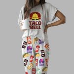 Taco Bell Fast Food Casual Pajama Set