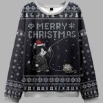 The Cat's Christmas String Pull Ugly Christmas Sweater