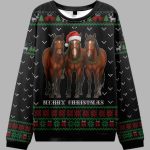 The Christmas Horse Is Looking At You Ugly Christmas Sweater