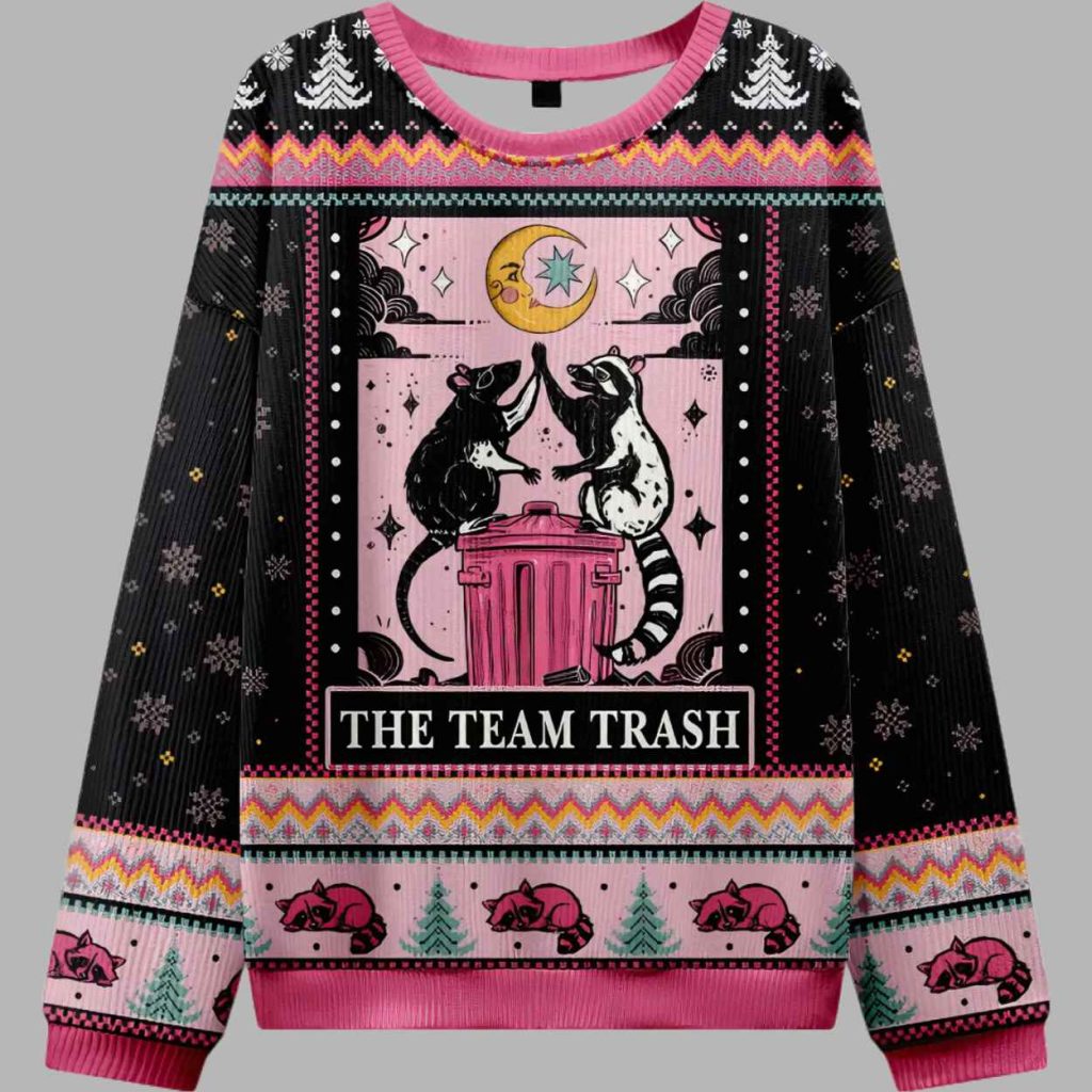 The Team Trash Opossum Ugly Christmas Sweater 3 The Team Trash Opossum Ugly Christmas Sweater 3