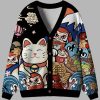 Traditional Japanese Elements Ugly Cardigan Sweater 3 Traditional Japanese Elements Ugly Cardigan Sweater 3