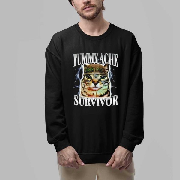 Tummy Ache Survivor Cat Shirt 2