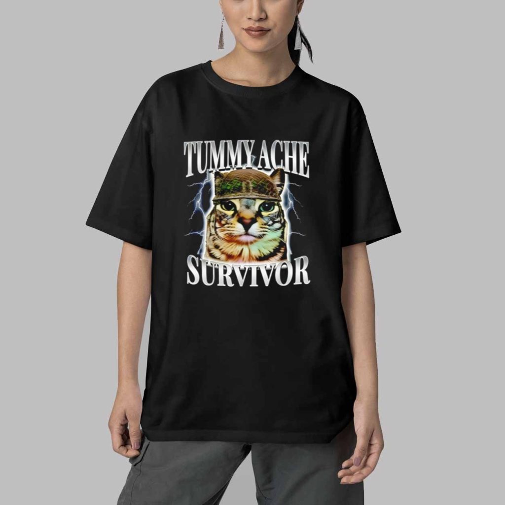 Tummy Ache Survivor Cat Shirt 5