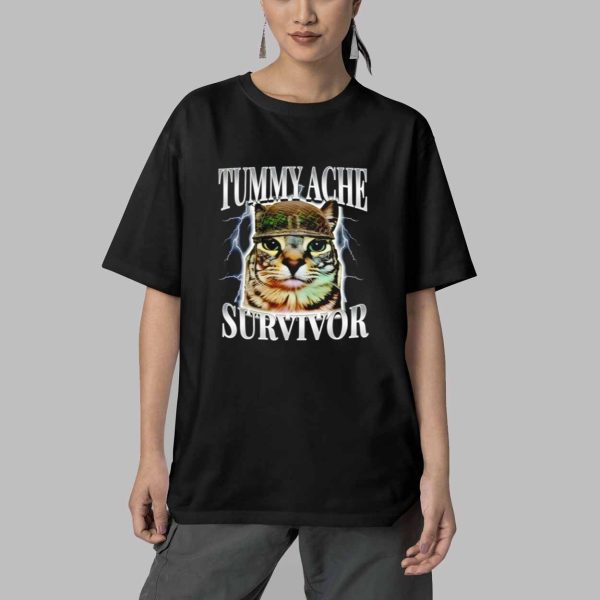 Tummy Ache Survivor Cat Shirt 5