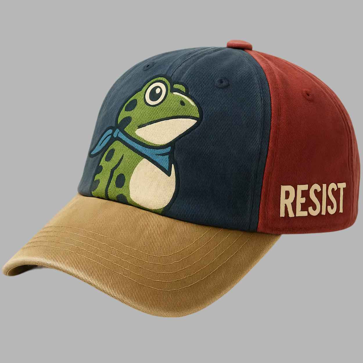 Unisex Portland Frog Resist Print Hat 1 Unisex Portland Frog Resist Print Hat 2