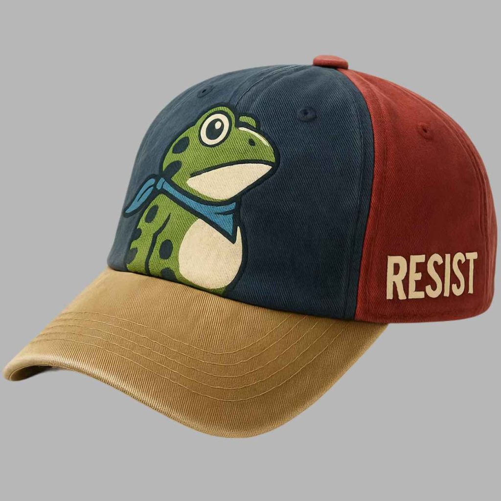 Unisex Portland Frog Resist Print Hat 3 Unisex Portland Frog Resist Print Hat 3