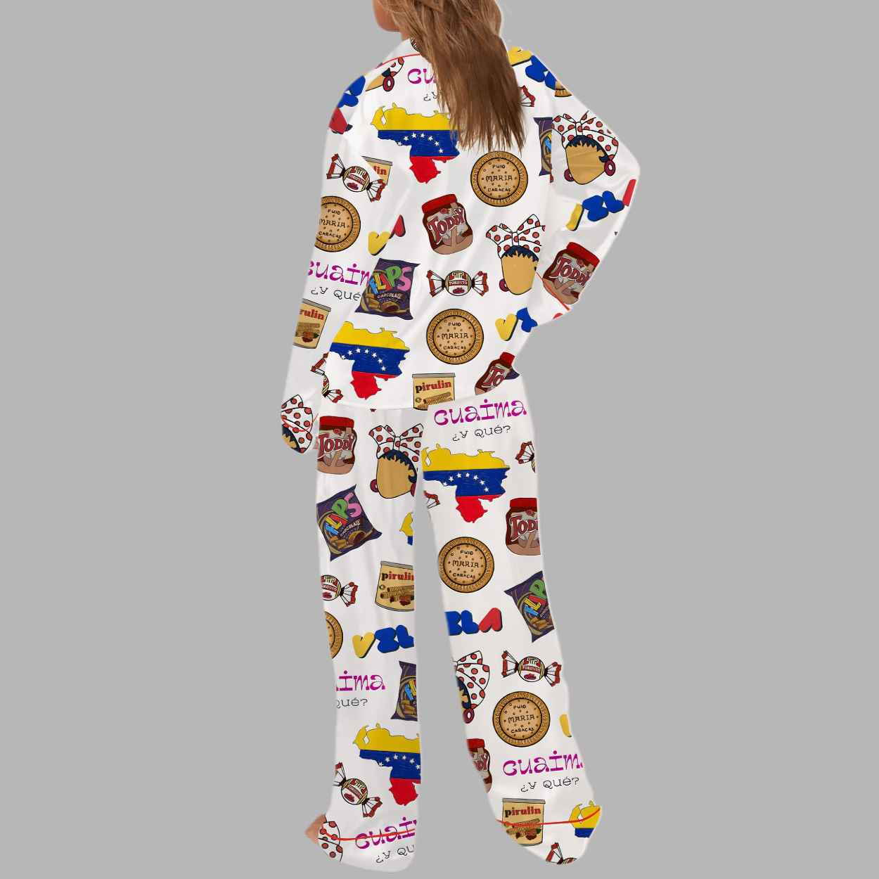 Very Venezuela Silky Satin Pajama Set 3 Very Venezuela Silky Satin Pajama Set 3