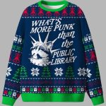 What's More Punk Than The Public Library Ugly Christmas Sweater