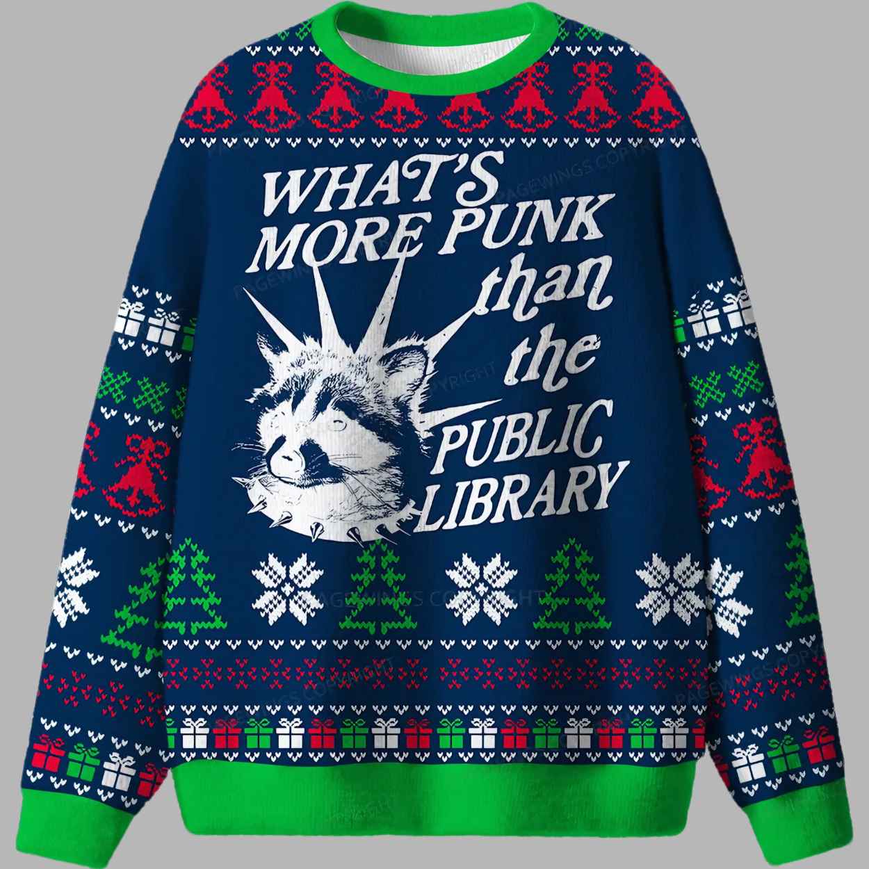What's More Punk Than The Public Library Ugly Christmas Sweater 2 Whats More Punk Than The Public Library Ugly Christmas Sweater 2