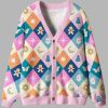 Whimsical Holiday Patchwork Ugly Cardigan Sweater 3 Whimsical Holiday Patchwork Ugly Cardigan Sweater 2