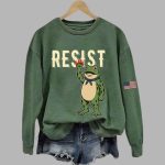 Women's Portland Frog Print Casual Sweatshirt