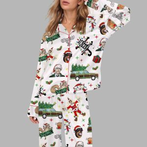 Christmas Vacation Clark Silky Satin Pajama Set 1