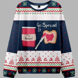 Go Spread It The Gospel Christian Ugly Christmas Sweater 2