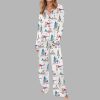 Yoga Christmas Silky Satin Pajama Set 2