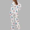 Yoga Christmas Silky Satin Pajama Set 3