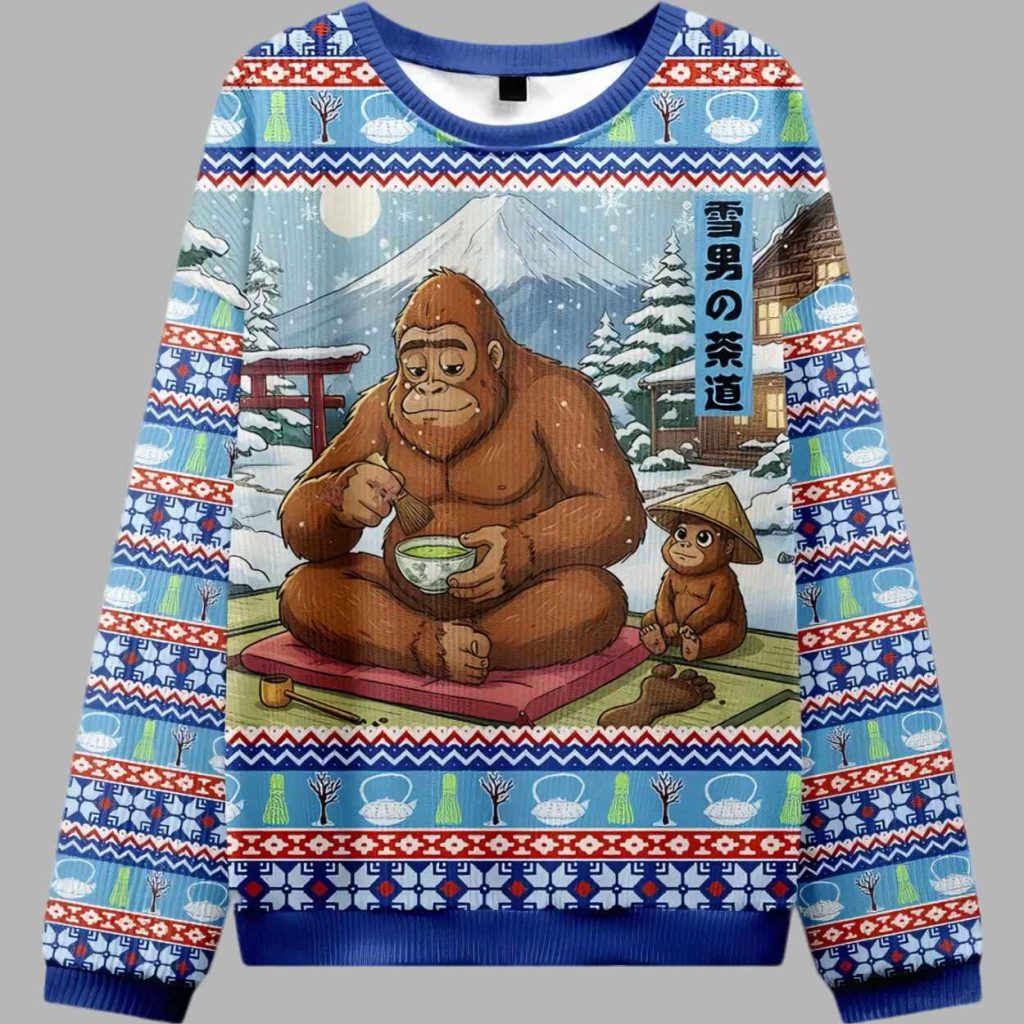 Yukio Grinds Matcha Ugly Christmas Sweater 3 Yukio Grinds Matcha Ugly Christmas Sweater 3