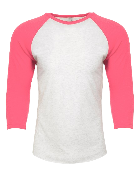 PINK SLEEVES/ HEATHER WHITE