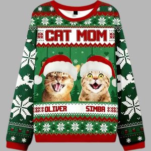 Cat Mom Ugly Christmas Sweater 1