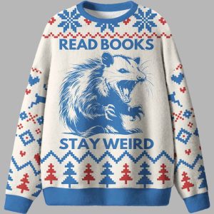 Read Books Stay Weird Ugly Christmas Sweater 1