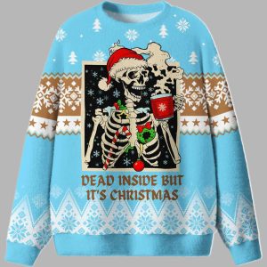 Dead Inside But Its Christmas Ugly Sweater 1