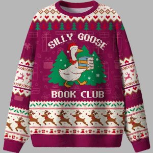 Silly Goose Book Club Ugly Christmas Sweater 2