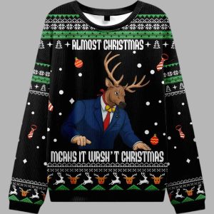 Reindeer Man Funny Ugly Christmas Sweater 2