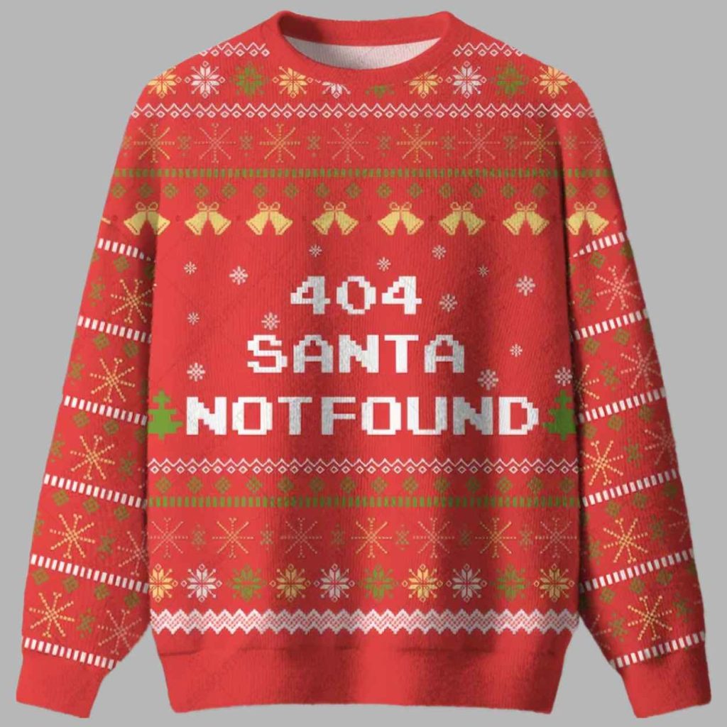 404 Santa Not Found Ugly Christmas Sweater 3 404 Santa Not Found Ugly Christmas Sweater 3