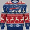 Bills Reindeer Football Christmas Ugly Sweater 1