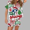 Blue Jays Baseball Merry Christmas Pajama Set