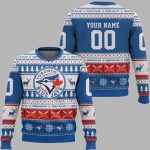 Blue Jays Custom Name And Number Ugly Sweater