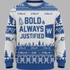 Bold Always Justified Word Christmas Ugly Sweater 1