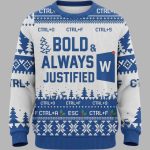 Bold Always Justified Word Christmas Ugly Sweater