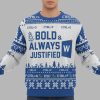 Bold Always Justified Word Christmas Ugly Sweater 2