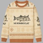 Bomboclat Fish Cat Meme Ugly Christmas Sweater